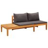 vidaXL 5 Piece Garden Lounge Set with Dark Grey Cushions Acacia Wood