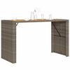 vidaXL Garden Bar Table with Acacia Wood Top Grey 185x80x110 cm Poly Rattan