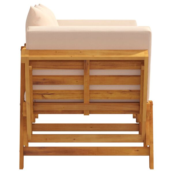 vidaXL Garden Bench with Cushions 2-in-1 Solid Wood Acacia
