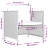 vidaXL Garden Sofa with Cushions Grey Poly Rattan