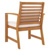 vidaXL Garden Chairs 2 pcs with Cream Cushion Solid Acacia Wood