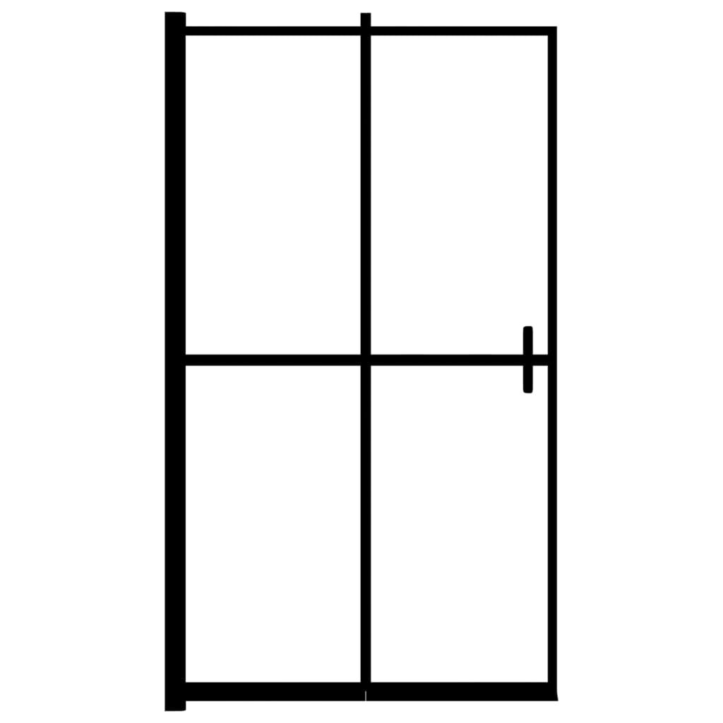 vidaXL Folding Shower Enclosure ESG 80x140 cm Black