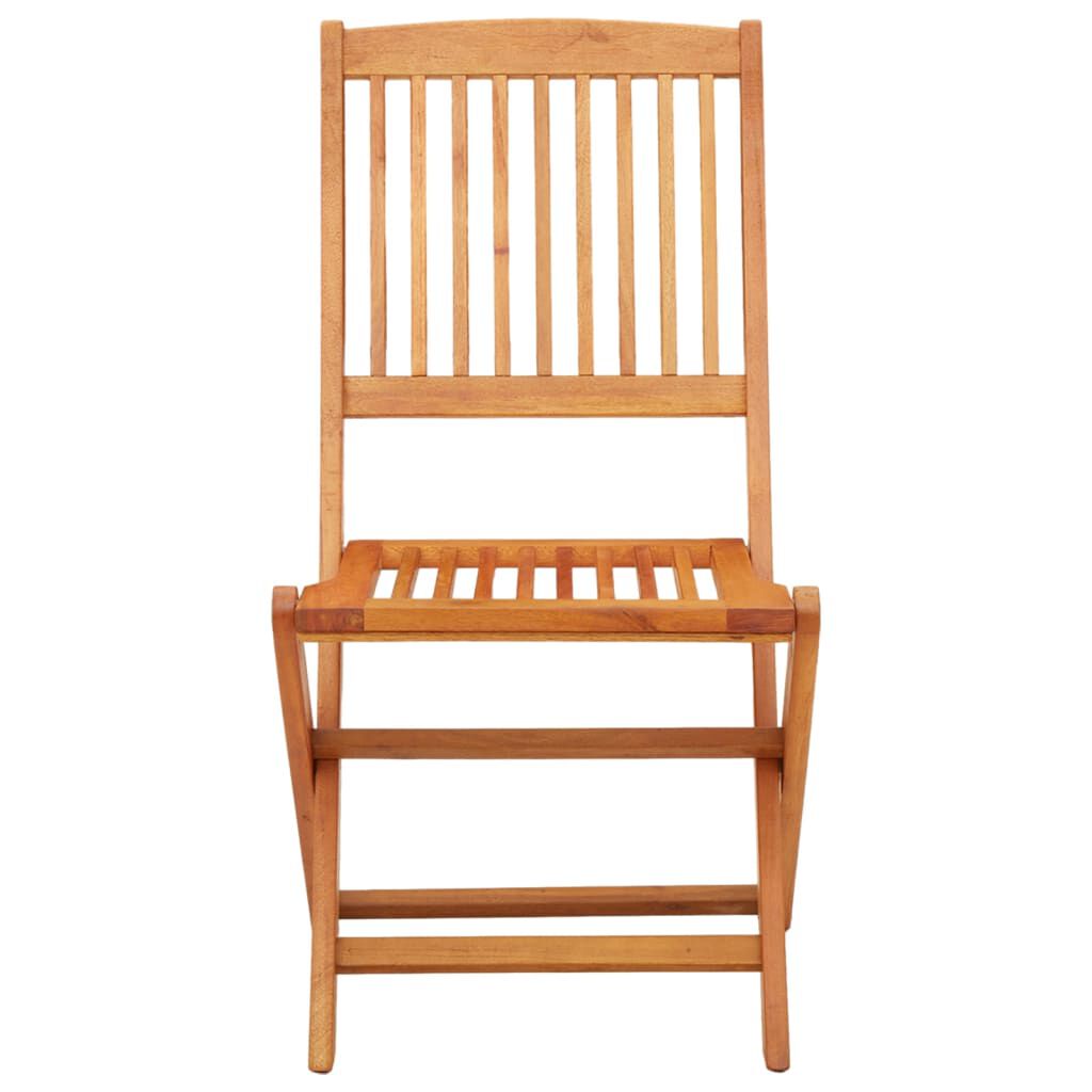 vidaXL Folding Garden Chairs 2 pcs Solid Eucalyptus Wood