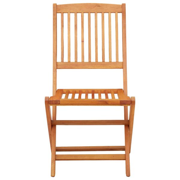 vidaXL Folding Garden Chairs 2 pcs Solid Eucalyptus Wood