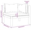 vidaXL 2 Piece Sofa Set with Dark Grey Cushions Solid Acacia Wood
