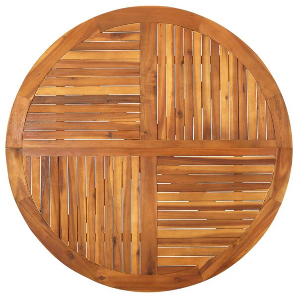 vidaXL Garden Table Ø120 cm Solid Acacia Wood