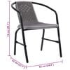 vidaXL Garden Chairs 4 pcs Plastic Rattan and Steel 110 kg