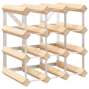 vidaXL Wine Rack for 12 Bottles Solid Pinewood