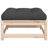 vidaXL Garden Footstools with Cushions 2 pcs Solid Wood Pine
