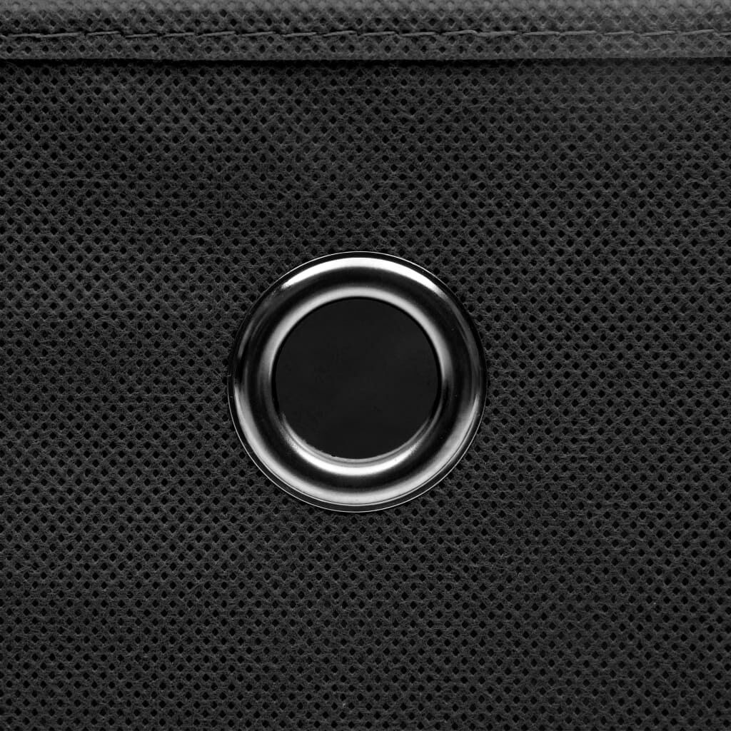 vidaXL Storage Boxes with Covers 4 pcs 28x28x28 cm Black