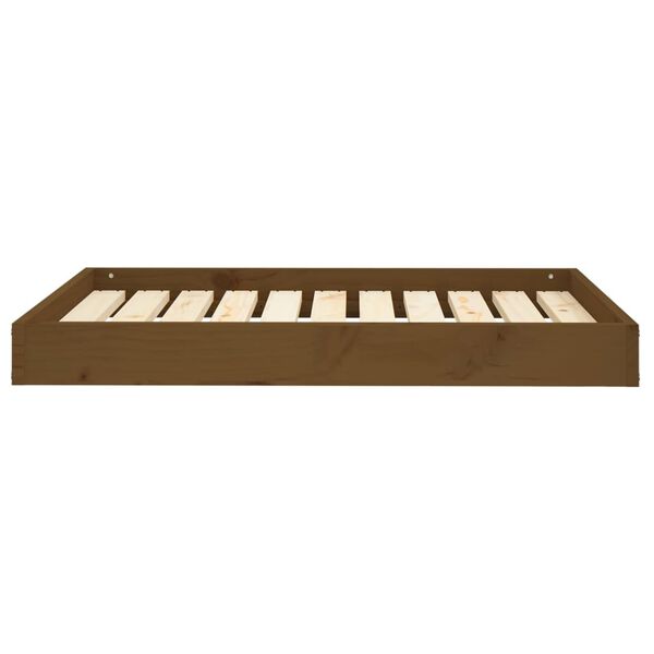 vidaXL Dog Bed Honey Brown 91.5x64x9 cm Solid Wood Pine