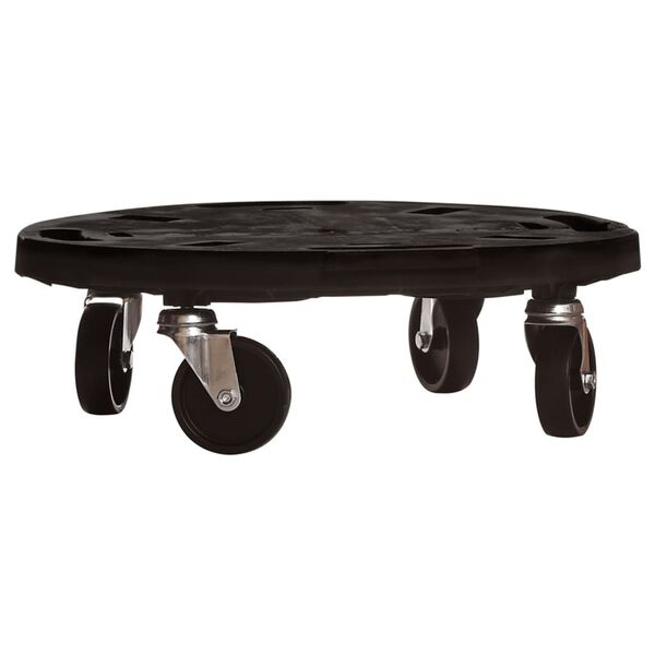 vidaXL Plant Trolley with Wheels Diameter 40 cm Black 275 kg