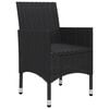 vidaXL 11 Piece Garden Dining Set Black