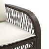 vidaXL 4 Piece Garden Sofa Set with Cushions Brown Poly Rattan