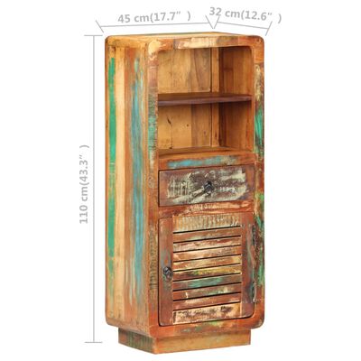 vidaXL Highboard 45x32x110 cm Solid Reclaimed Wood