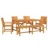 vidaXL Garden Dining Set 6 pcs Brown Solid Acacia Wood
