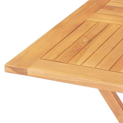 vidaXL Folding Garden Table 85x85x76 cm Solid Teak Wood