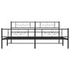 vidaXL Metal Bed Frame without Mattress with Footboard Black 183x213cm