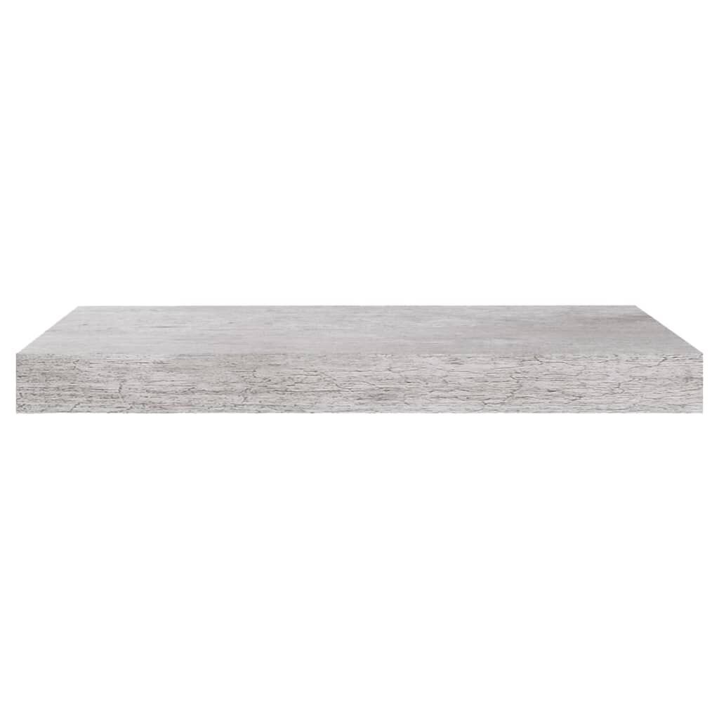 vidaXL Floating Wall Shelves 2 pcs Concrete Grey 50x23x3.8 cm MDF