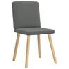 vidaXL Dining Chairs 4 pcs Dark Grey Fabric