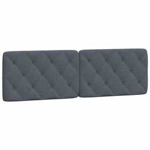 vidaXL Headboard Cushion Dark Grey 152 cm Queen Velvet