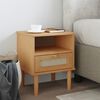 vidaXL Bedside Cabinet SENJA Rattan Look Brown 40x35x48 cm Solid Wood Pine
