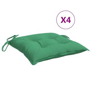 vidaXL Chair Cushions 4 pcs Green 40x40x7 cm Oxford Fabric