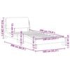 vidaXL Bed Frame "Dover" Dark Grey 100x190 cm Fabric
