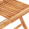 vidaXL 3 Piece Bistro Set with Grey Cushions Solid Teak Wood