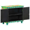 vidaXL Hand Painted Sideboard Multicolour 70x35x60 cm Solid Mango Wood