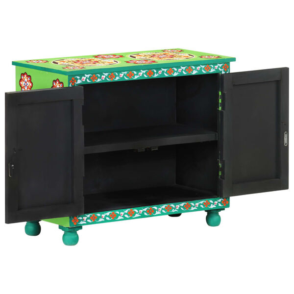vidaXL Hand Painted Sideboard Multicolour 70x35x60 cm Solid Mango Wood