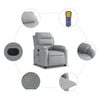 vidaXL Electric Massage Recliner Chair Light Grey Fabric