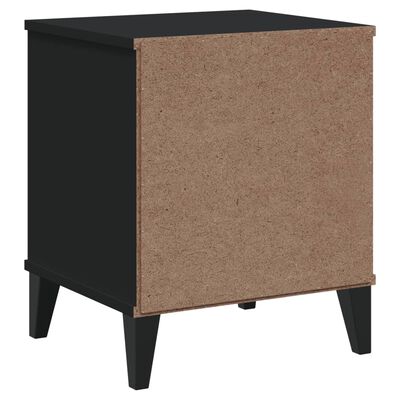 vidaXL Bedside Cabinet VIKEN Black Engineered Wood