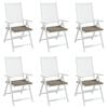 vidaXL Garden Chair Cushions 6 pcs Taupe 50x50x3 cm Oxford Fabric