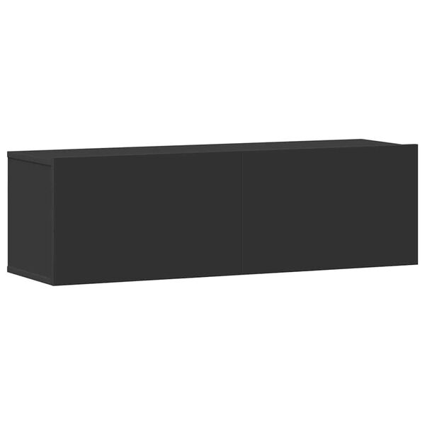 vidaXL 3 Piece TV Cabinet Set Black Engineered Wood