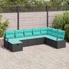 vidaXL Sofa Set with Cushion 5 pcs Poly Rattan