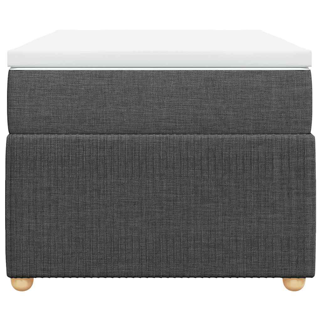vidaXL Box Spring Bed with Mattress Dark Grey Twin XL Fabric