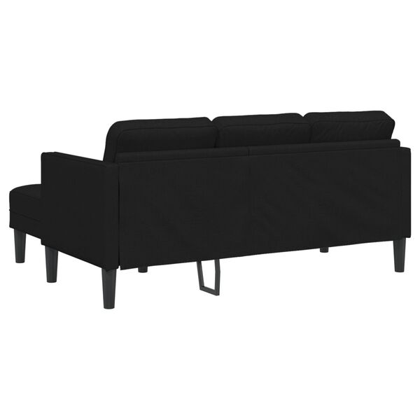 vidaXL 2 Piece Sofa Set with Cushions Black Fabric