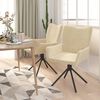 vidaXL Swivel Dining Chairs 2 pcs Cream Velvet
