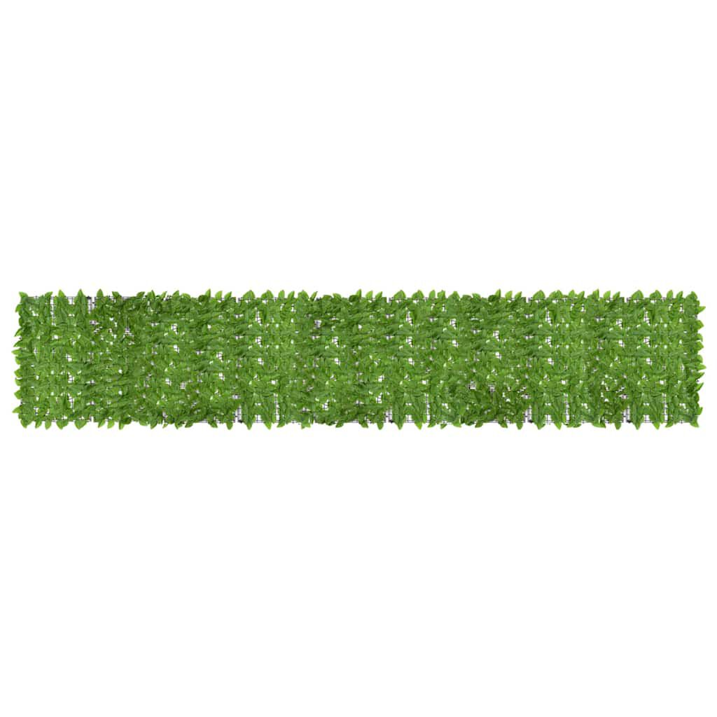 vidaXL Balcony Screen with Green Leaves 500x100 cm
