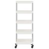 vidaXL 5-Tier Kitchen Trolley White 42x29x128 cm Iron and ABS