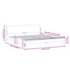 vidaXL Bed Frame "Dover" Dark Grey 193x203 cm Fabric