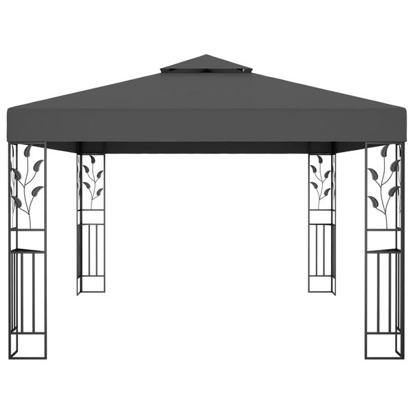 vidaXL Gazebo with Double Roof 3x4m Anthracite