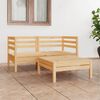 vidaXL 3 Piece Garden Lounge Set Solid Pinewood