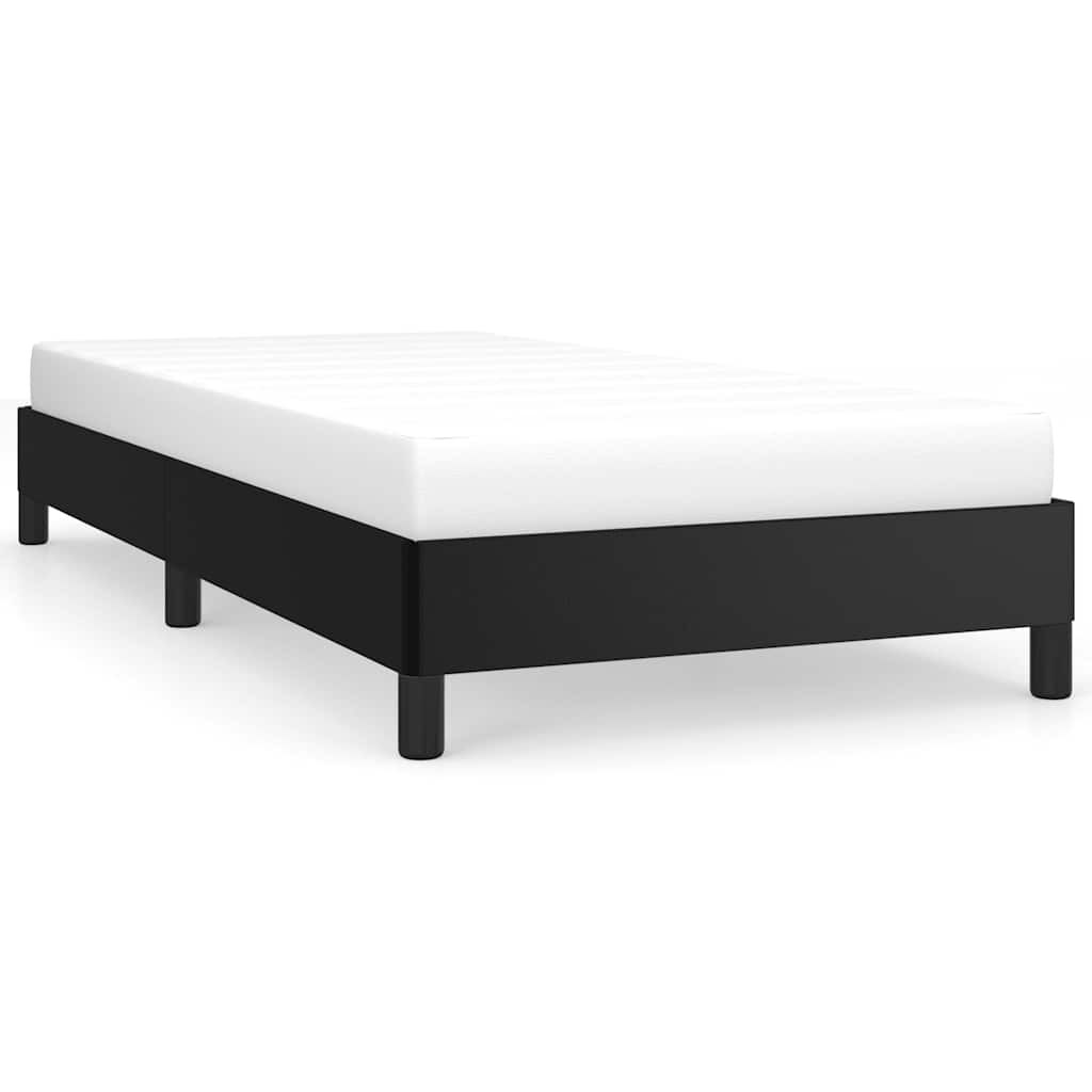 vidaXL Bed Frame without Mattress Black 100x203 cm Twin XL Faux Leather