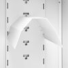 vidaXL Saddle Cabinet White 53x53x140 cm Steel