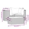 vidaXL 4 Piece Garden Lounge Set with Cushions Black Poly Rattan