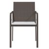 vidaXL Garden Chairs with Cushions 4 pcs Brown 56x59x84 cm Poly Rattan