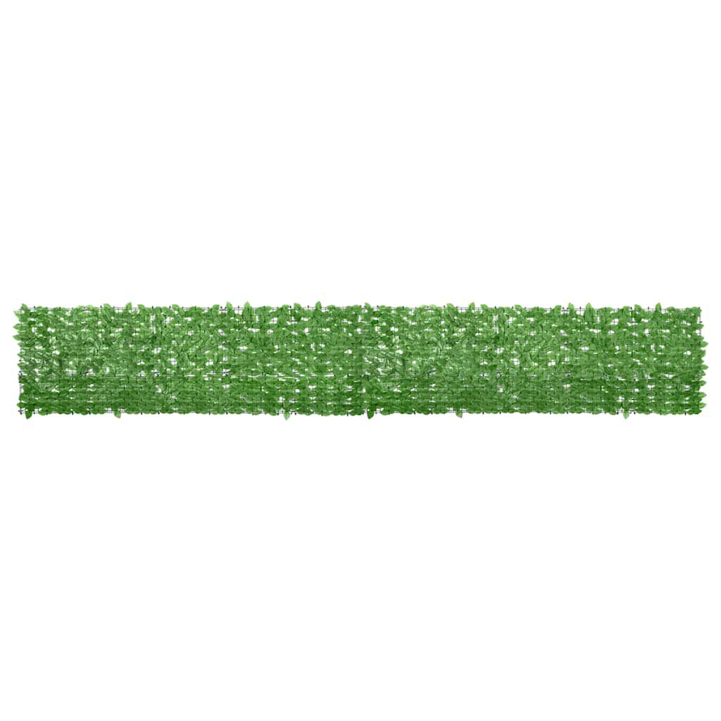 vidaXL Balcony Screen with Green Leaves 500x75 cm