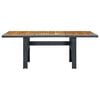 vidaXL Garden Table Dark Grey Poly Rattan and Solid Acacia Wood